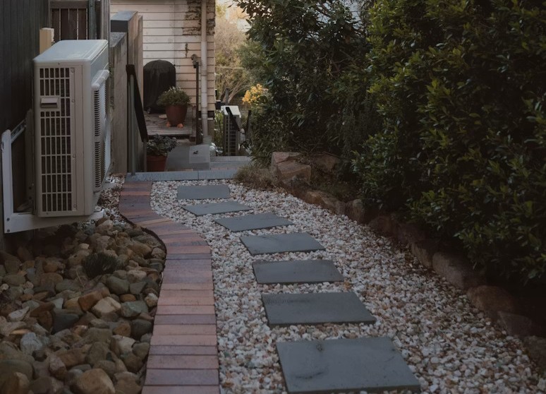 Stone path at garden